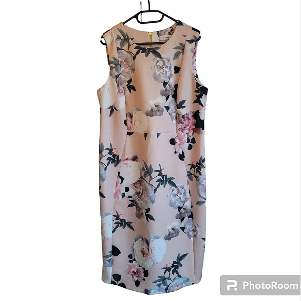 Calvin Klein plus floral shift dress 16W